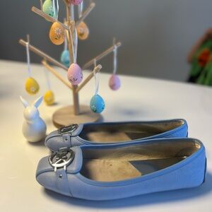Michael Kors baby blue flats